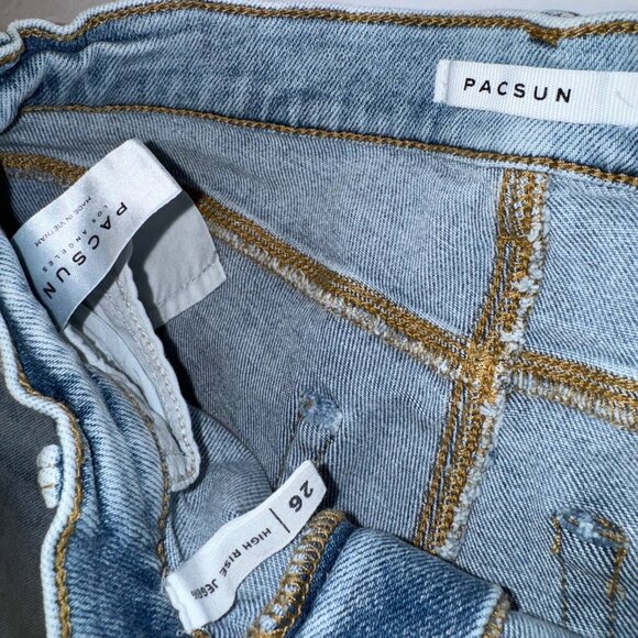 Pacsun High Rise Jegging Distressed Jeans Size 26 Blue Light Wash Denim - Picture 2 of 7